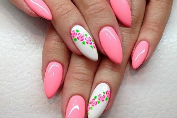 Nails manicure pink & white, O Nails Bar